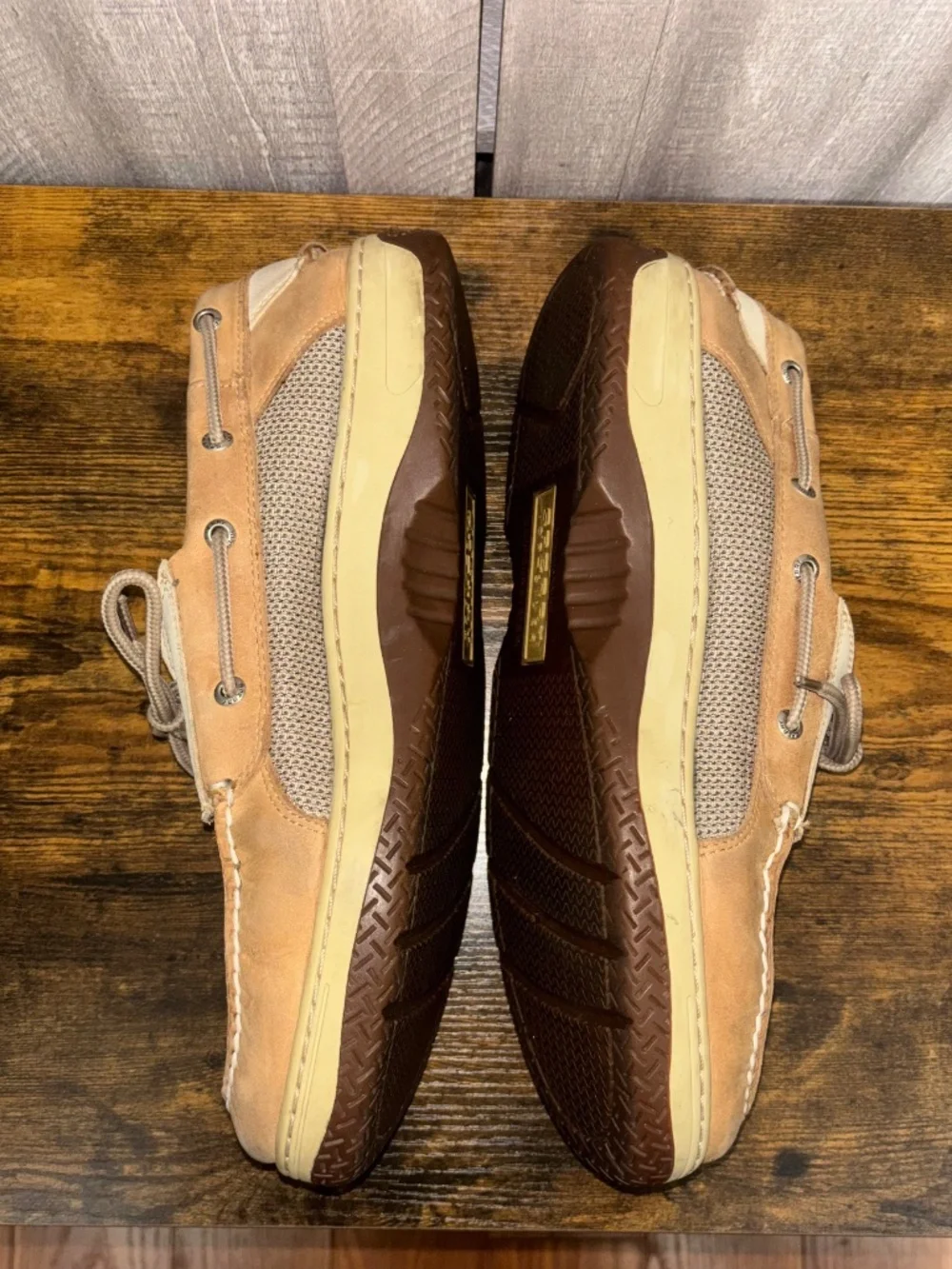 Men's Sperry Billfish Boat Shoes Like New Tan Leather 12 XW